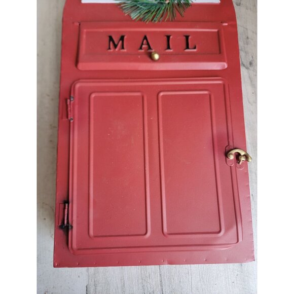 Ashland metal Santa Red Door mailbox Xmas home decor - Picture 2 of 13